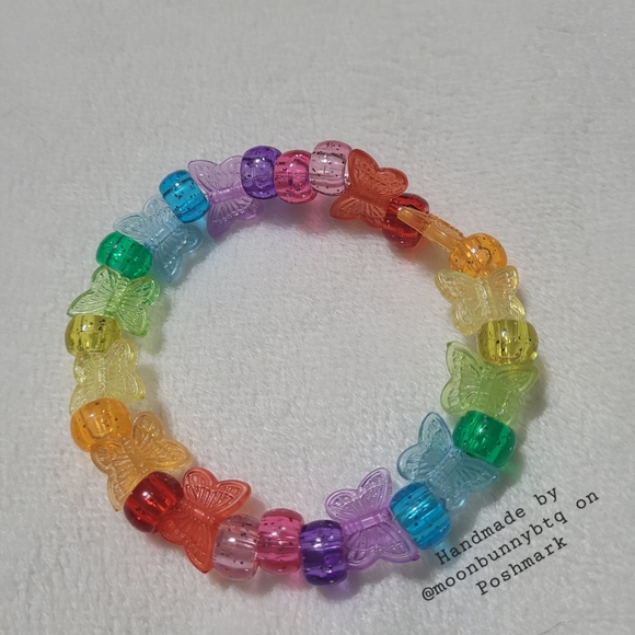 Handmade stacking bracelet "LGBTQIA" LGBT pride 🏳️🌈 beaded kandi - Picture 6 of 9